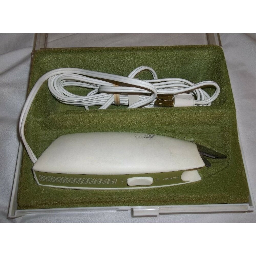 Vintage Electric Sears Best Scissors Original Case Vtg Green